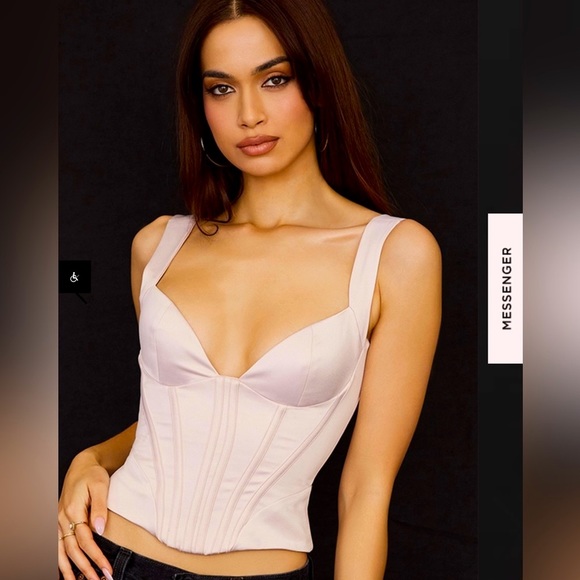 House of CB Tops - House of CB - LIBERT- Crystal Satin Corset -MEDIUM - New With Tag🏷️ & Ori Box